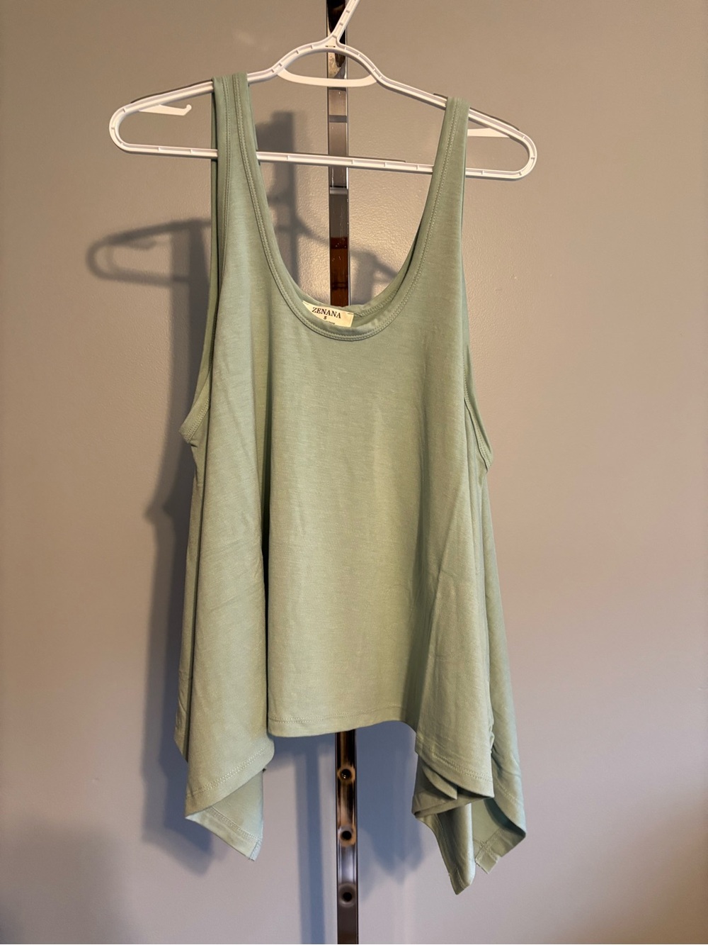 New! Zenana  oversized cropped‎ tank dusty green